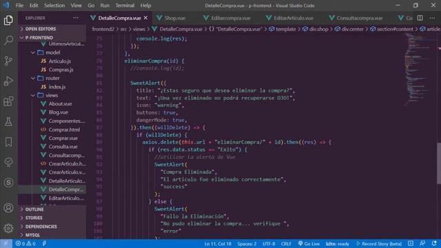 Actualizar 'compra' en Vue js y MongoDB смотреть онлайн