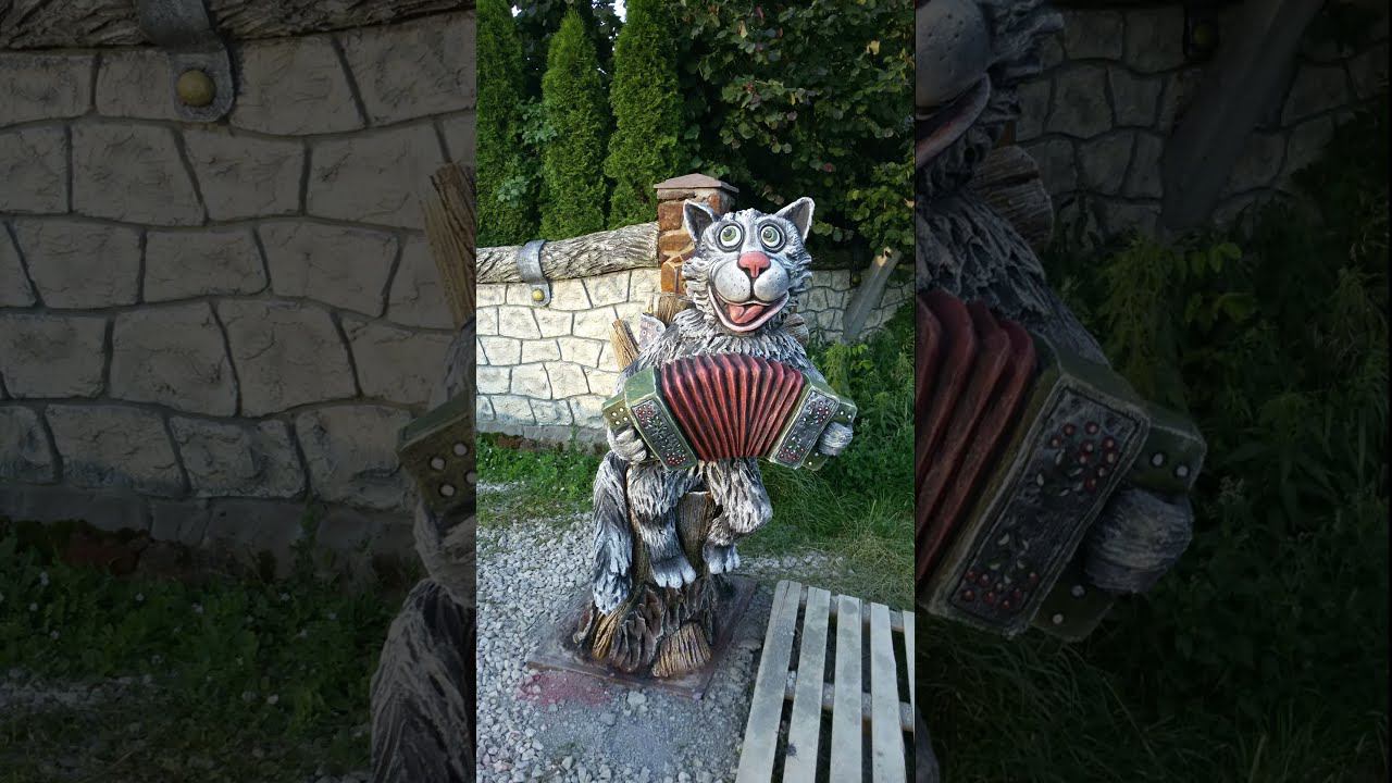 Коты. Садовые фигуры. смотреть онлайн