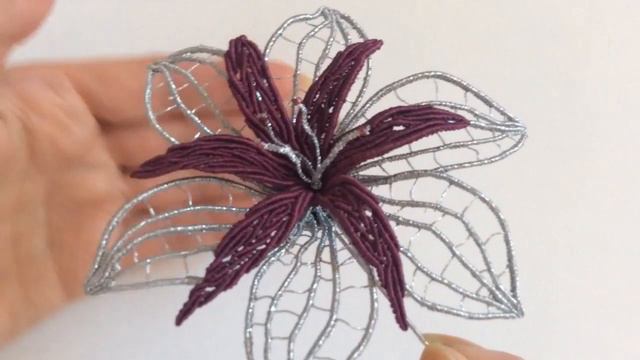 ArtNodus floral brooch pin lacy flower смотреть онлайн