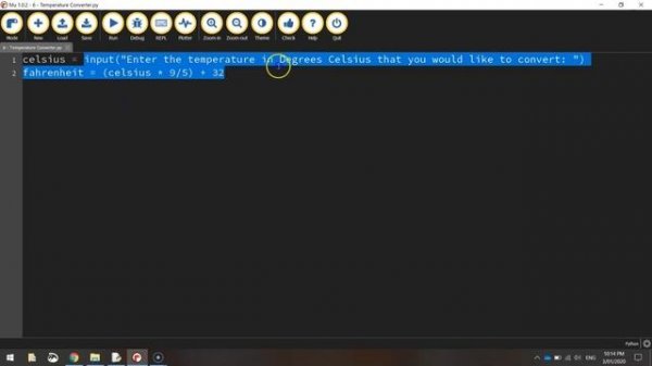 Python - Temperature Converter Tutorial (Celsius to Fahrenheit)