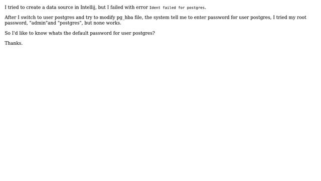 Ubuntu: Cannot open postgresql pg_hba file смотреть онлайн