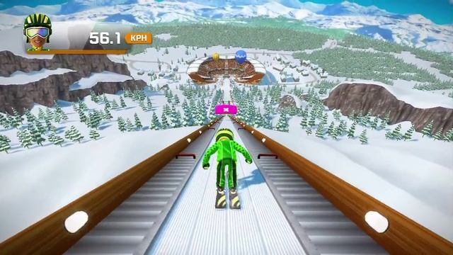 Top Jumps skiing minigame Kinect Sports Season Two Xbox 360 720P gameplay смотреть онлайн