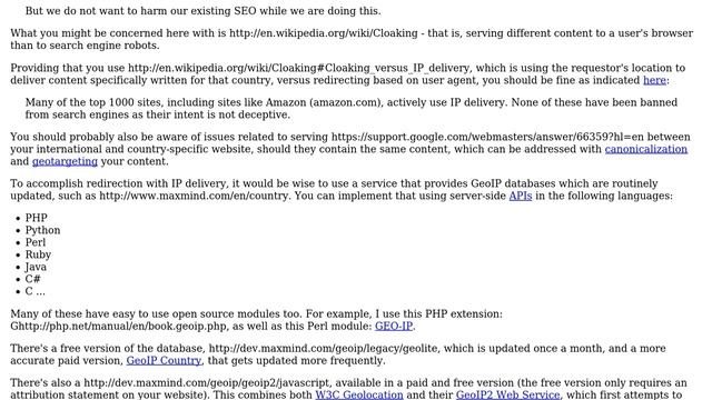 How can we redirect visitors outside our country to an international site without harming SEO? смотреть онлайн
