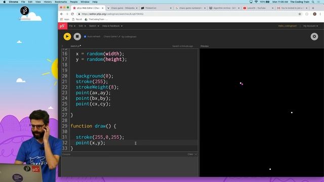 Coding Challenge #123: Chaos Game Part 1 смотреть онлайн