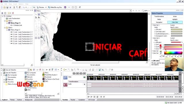 MENU DE BLU-RAY E DVD PROFISSIONAL COM CAPÍTULOS - TUTORIAL DVD ARCHITECT #5 смотреть онлайн