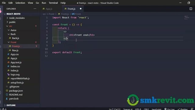 Tutorial Belajar React JS #21 Project Aplikasi Restoran Membuat Router смотреть онлайн
