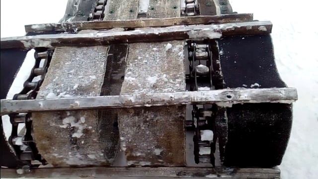 Обзор самодельного мотобуксировщика , с самодельной гусеницей. смотреть онлайн