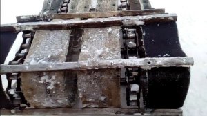 Обзор самодельного мотобуксировщика , с самодельной гусеницей.