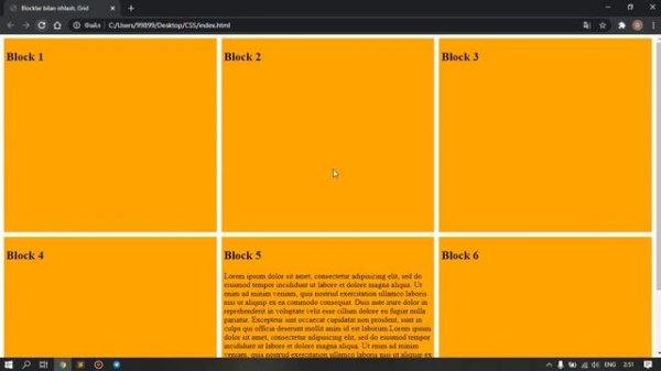 CSS 12-Dars | Bloklar bilan ishlash, CSS Grid
