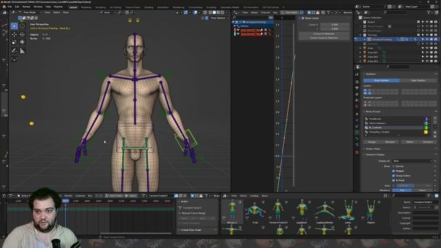 Курс. Персонаж в Blender. Риг и Морфы. Обучение нейросети в Unreal Engine #18 смотреть онлайн