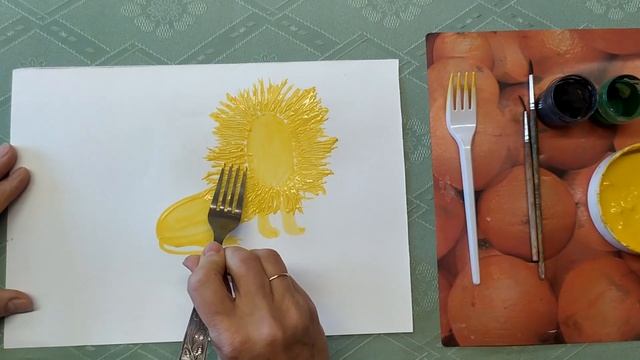 Мастер-класс «Открытка львенок». Рисование с помощью пластиковой вилки смотреть онлайн