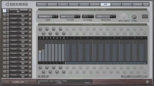 Access Virus Ti Step Sequencer Tutorial - On The Run смотреть онлайн