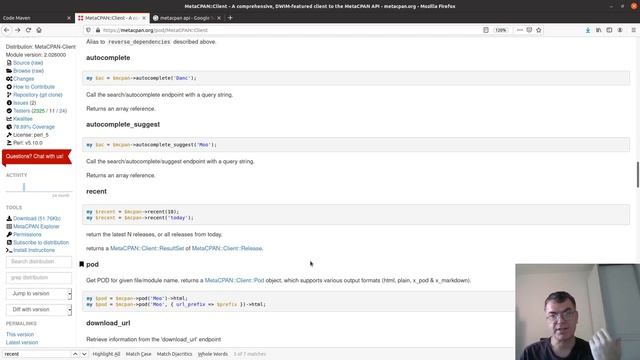 Start using the MetaCPAN API Client to fetch the list of most recently uploaded Perl modules смотреть онлайн