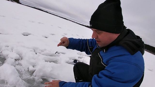 Крупные окуни и трофейная щука. Зимняя рыбалка в Финляндии с детьми. смотреть онлайн