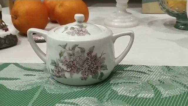 Сервиз "Зима" времëн "оттепели" и чудо-сирень на винтажной посуде! смотреть онлайн