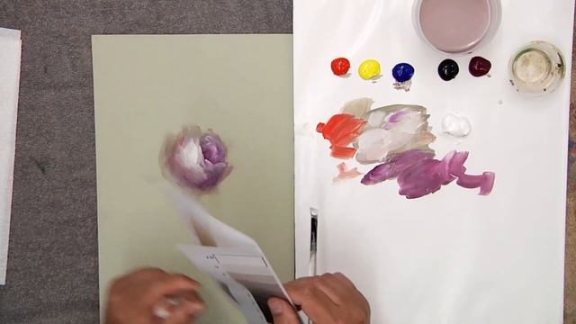 Painting A Beginning Rose With Acrylics