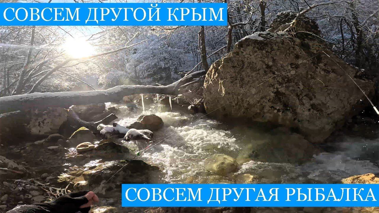 Рыбалка на зимних ручьях Крыма! Большой потоп, снежные горы и дикие животные! Скоро встречаемся!!) смотреть онлайн