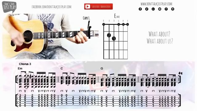 P!nk - What about us - How to play I Akkorde I Chords - Tutorial - Guitar Lesson смотреть онлайн