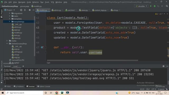 #24 Online Grocery Shop Project | Python Django | User - Cart Page смотреть онлайн
