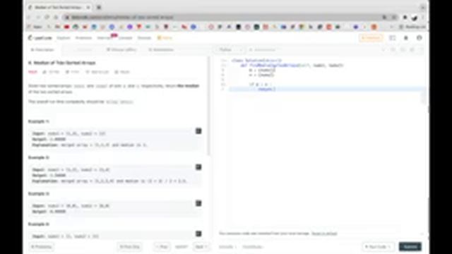 Median of Two Sorted Arrays Binary Search Leetcode 4 [Arabic] смотреть онлайн