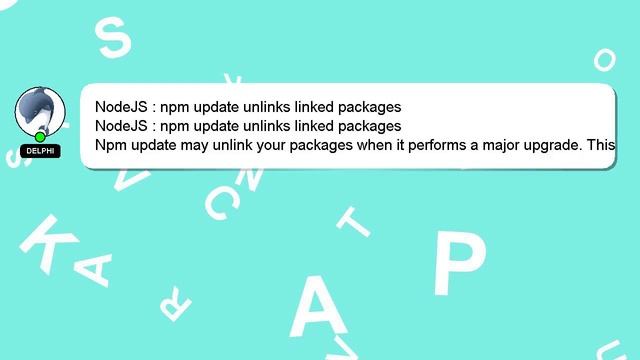 NodeJS : npm update unlinks linked packages смотреть онлайн