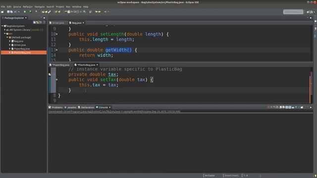 Bag sales system - Java Example смотреть онлайн