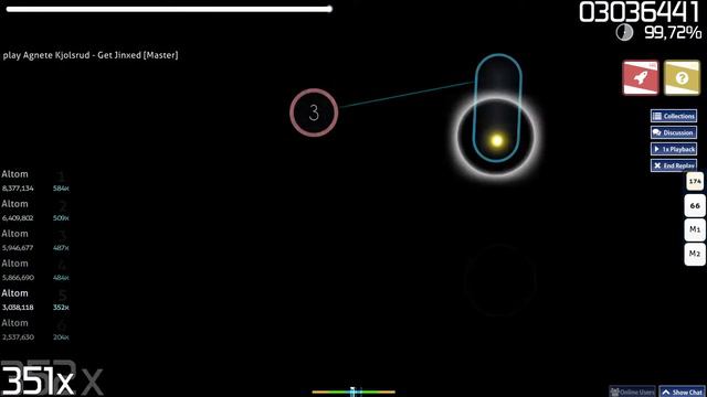 osu! | Agnete Kjolsrud - Get Jinxed [Master] | 89,68 UR 1x SB 99,26% +HDHR смотреть онлайн