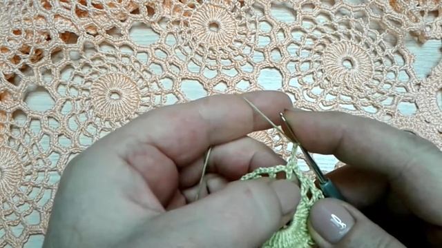 Элемент "Паутинка " крючком смотреть онлайн