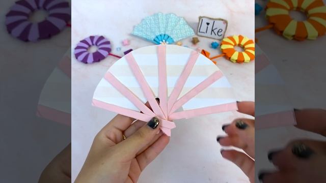 DIY Chinese Paper Fan Craft | Поделки веера из бумаги своими руками #shorts смотреть онлайн