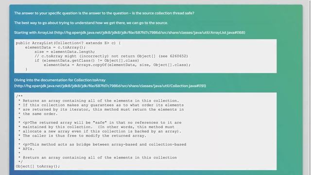 ArrayList(Collection? extends E c) thread safe? смотреть онлайн