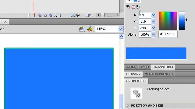 12 Flash CS4 Tutorial Course - Color And Gradient Lesson 12.flv смотреть онлайн