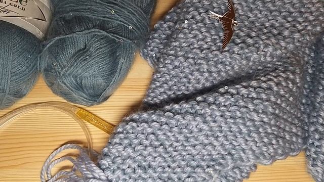 Бактус от Большого Угла Платочной Вязкой. Подробный МК смотреть онлайн