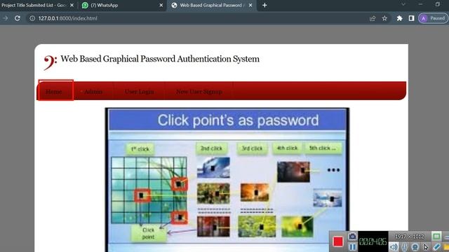 Web Based Graphical Password Authentication System смотреть онлайн