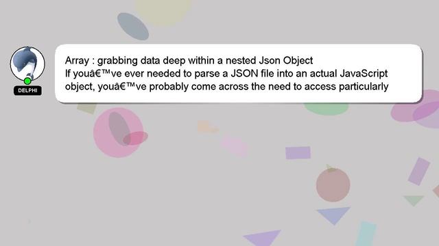 Array : grabbing data deep within a nested Json Object смотреть онлайн