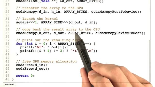 Squaring Numbers Using CUDA Part 3 - Intro to Parallel Programming смотреть онлайн