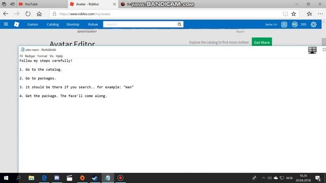 How to get the man face and woman face on ROBLOX! смотреть онлайн