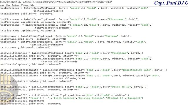 How to Create a Data Entry Form with MySQL Database and Treeview in Python - Part 2 of 3 смотреть онлайн
