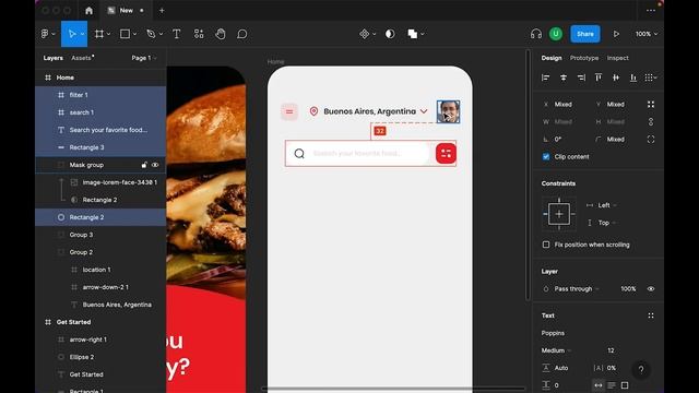 Food App Design in Figma | Delivery Mobile App UI/UX Design | Figma Tutorial смотреть онлайн