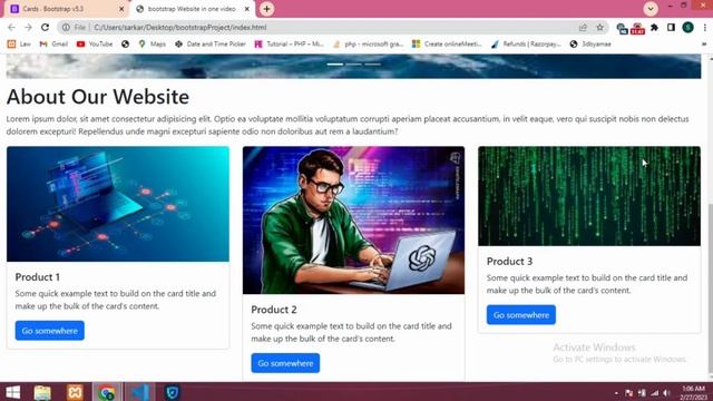 Bootstrap in one video | create website using bootstrap | bootstrap viveo | bootstrap by laernwiths смотреть онлайн