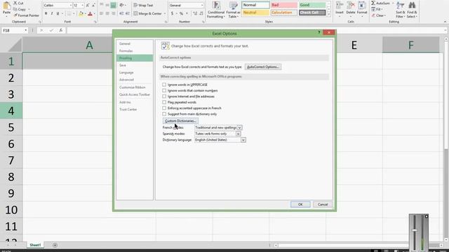 Autocorrect options in Microsoft Excel 2013 смотреть онлайн