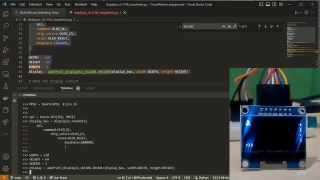 The Adafruit CircuitPython drivers auto replicates the REPL to the first display you enable Try #2 смотреть онлайн