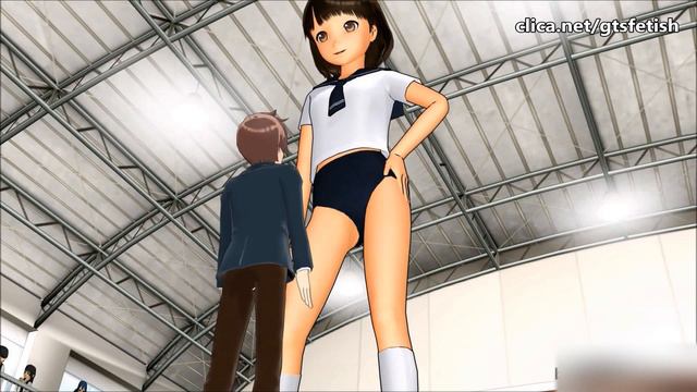 MMD giantess - Mixed wrestling, girl vs boy смотреть онлайн