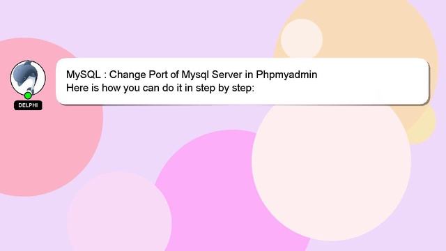 MySQL : Change Port of Mysql Server in Phpmyadmin смотреть онлайн
