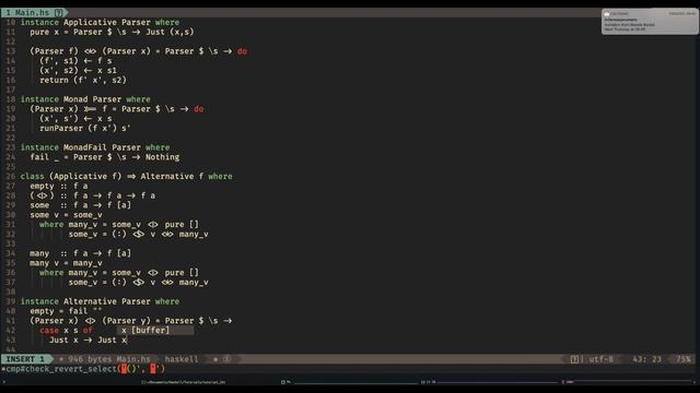 Haskell Tutorial - 12 - Writing Parsers From Scratch смотреть онлайн