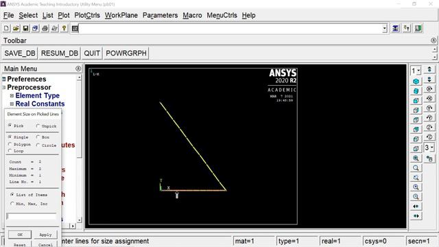 ANSYS    Truss Problem   1D   Link180 Element