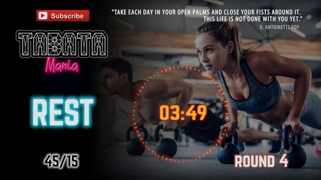 HiiT Workout Song W/ TIMER - 45/15 - Intense TABATAMANIA