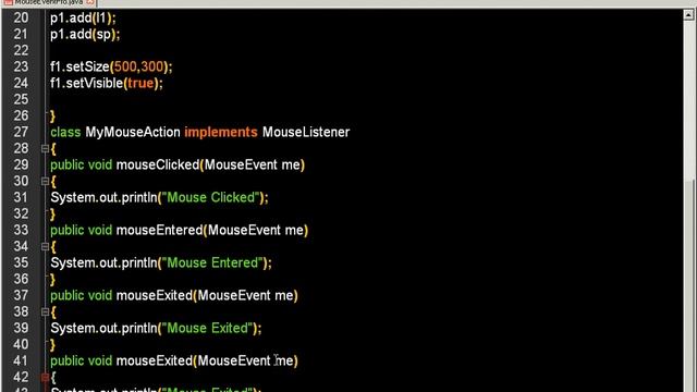 MouseListener Interface || Event Listener || Java Swing Interface смотреть онлайн