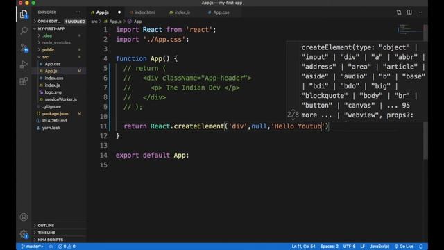 What is JSX ? | Javascript XML explained in Hindi | The Indian Dev смотреть онлайн