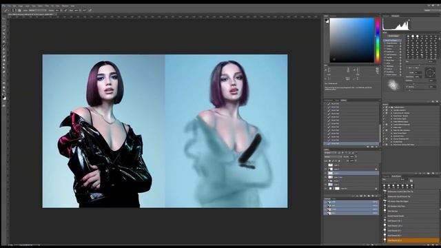 Hyper Realism Photoshop Painting Study TIME_LAPSE - Dua Lipa смотреть онлайн