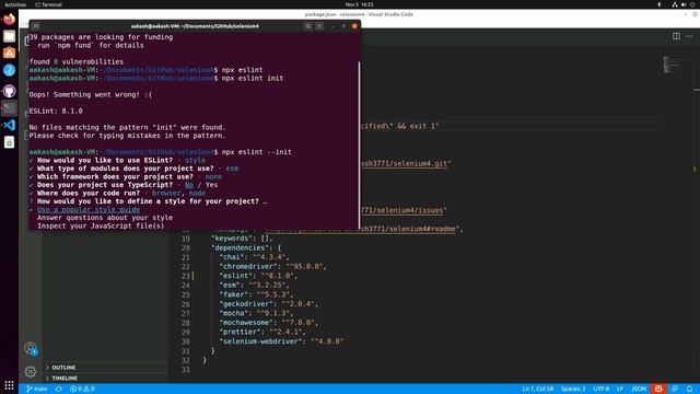 install eslint and initialize it смотреть онлайн